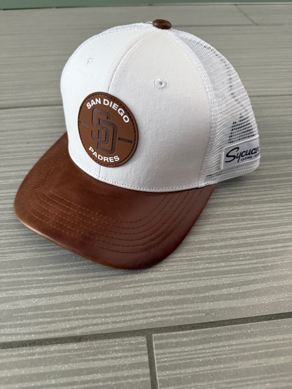 San Diego Padres White & Brown Trucker Hat